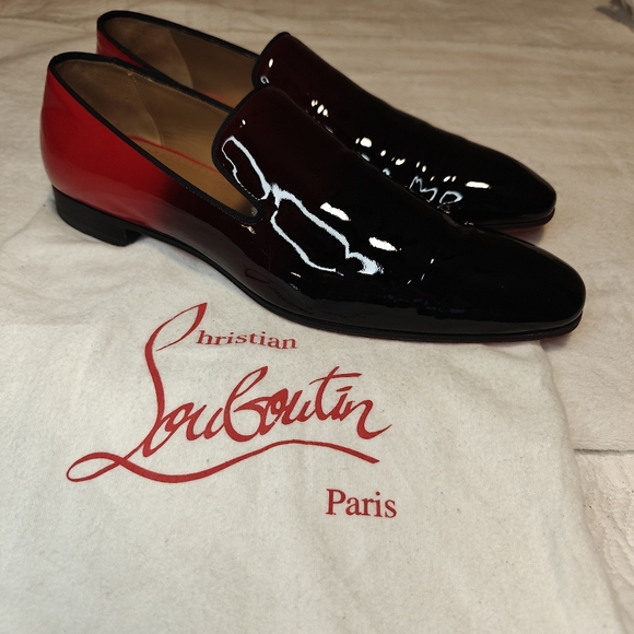 $945 Christian Louboutin Mens Loafer 12 45.5 Patent Leather Dandelion Ombre - Picture 1 of 10